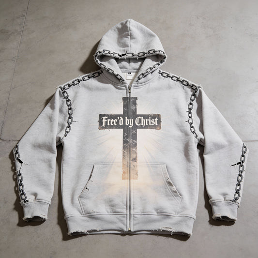 Free’d and Forged — Distressed Heavy Hoodie